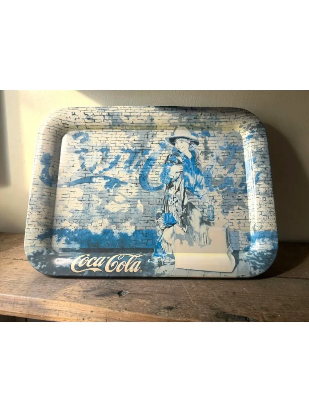 Coca-Cola Cooler Than Summer Metal Serving Tray Steve Johnson Art